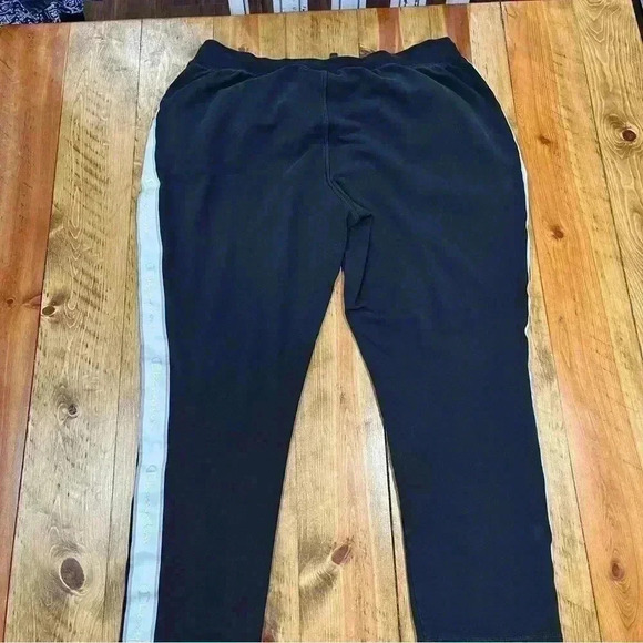 Champion tapered jogger sweatpants w tuxedo logo stripe elastic drawstring waist - Picture 6 of 8